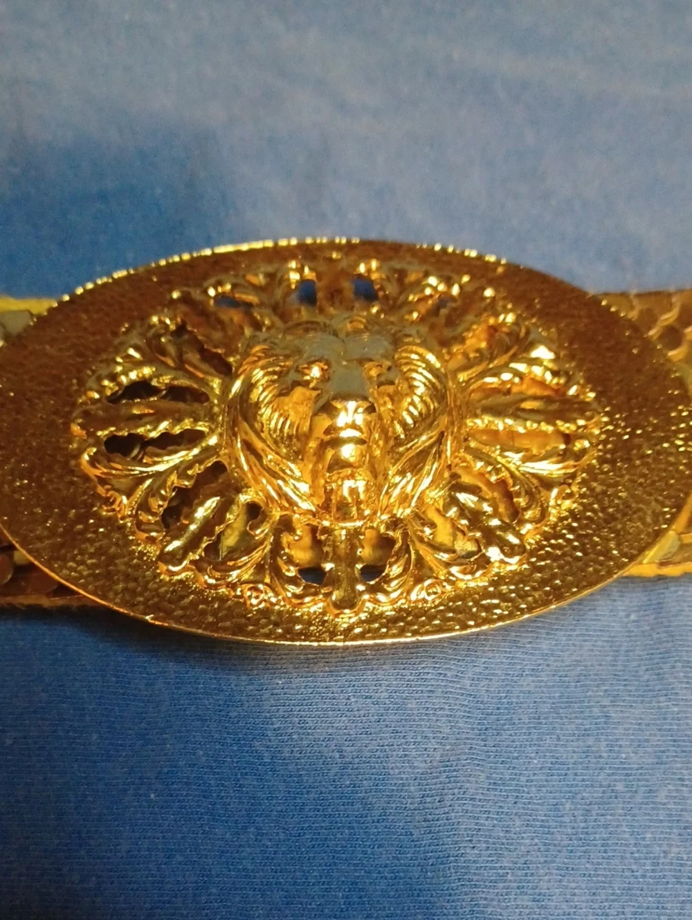 Vintage Lion Head Fish Scale Belt